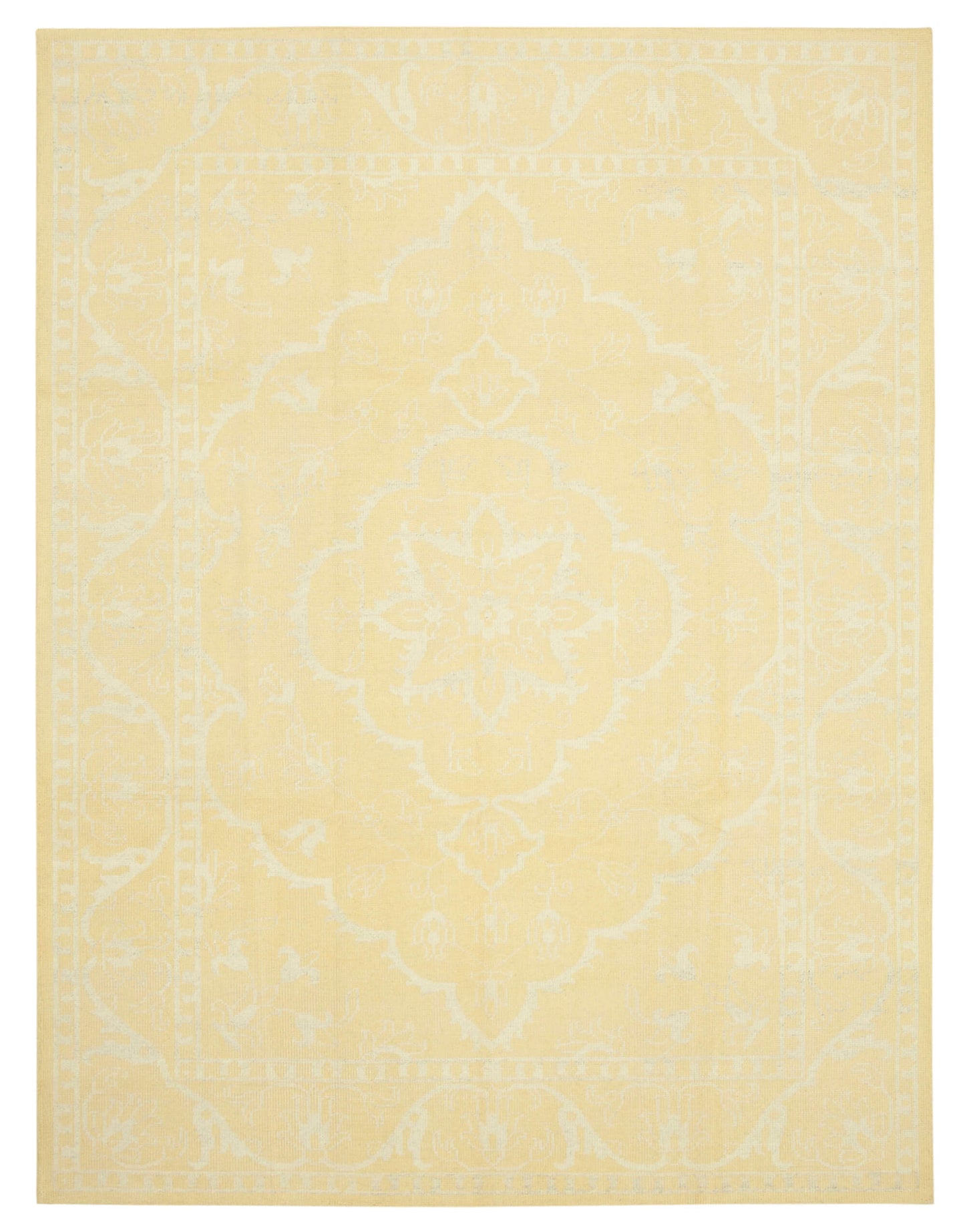 9x12 Yellow Oushak Rug - 38616