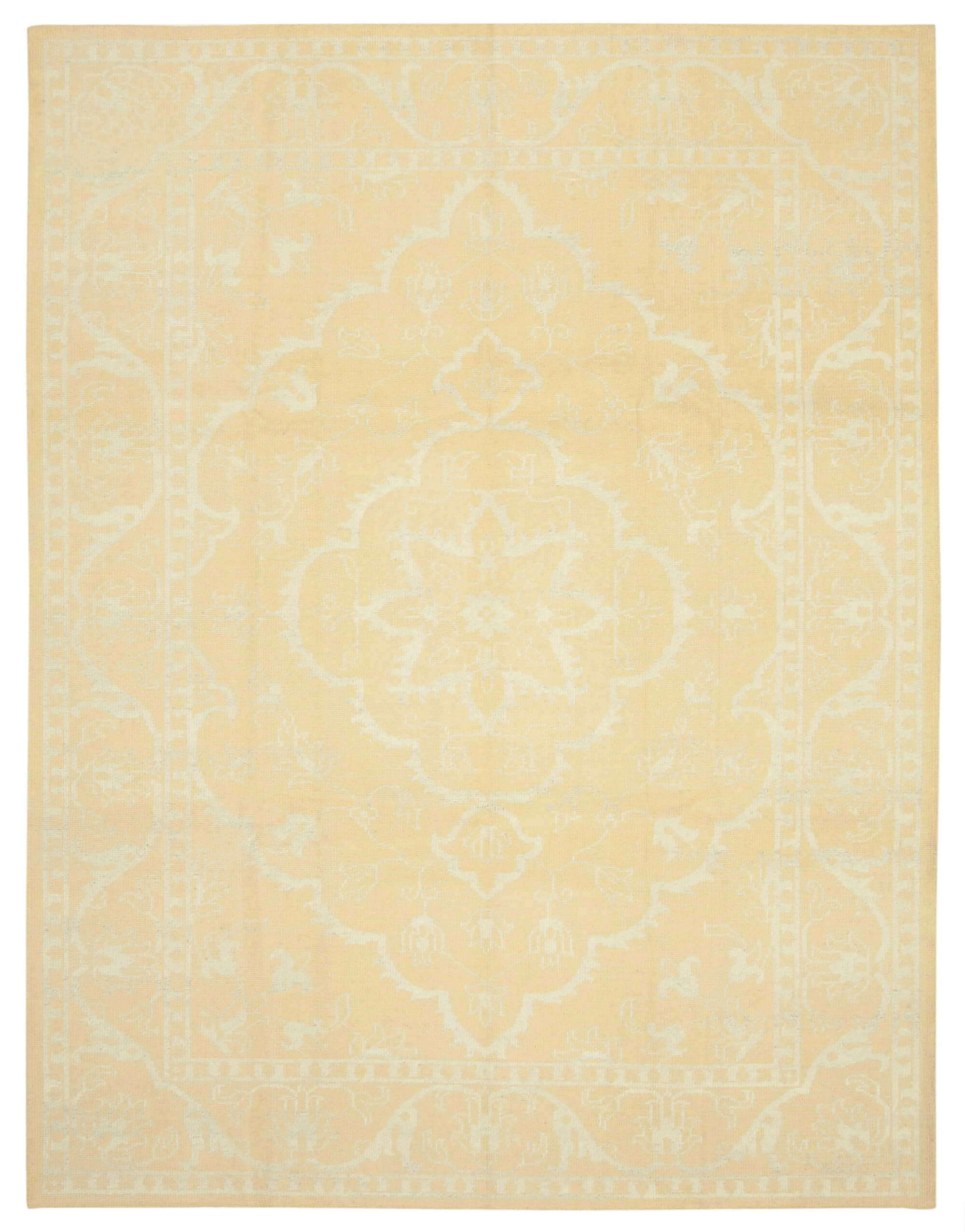 9x12 Yellow Oushak Rug - 38619