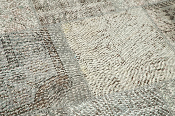 8x8 Grey Round Patchwork Rug - 38649