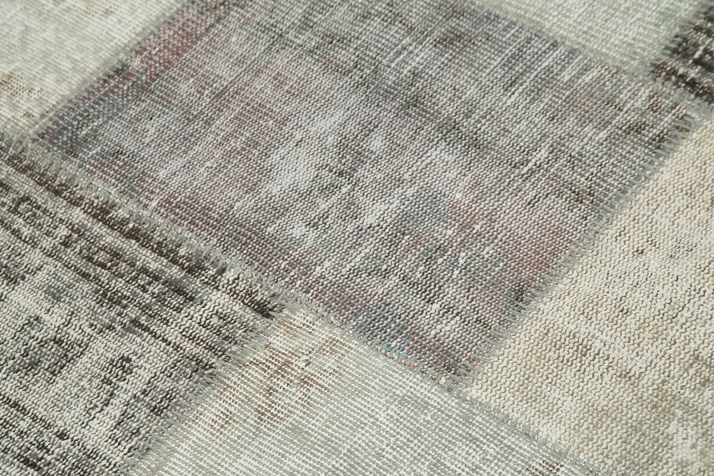 5x5 Grey Round Patchwork Rug - 38695