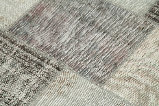 5x5 Grey Round Patchwork Rug - 38695