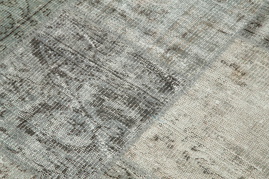 5x5 Grey Round Patchwork Rug - 38696