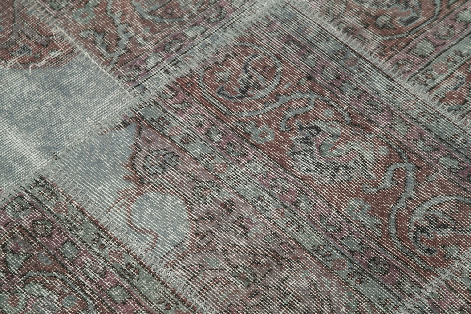 5x5 Grey Round Patchwork Rug - 38700