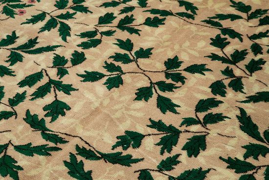 7x10 Beige Turkish Vintage Area Rug - 38792