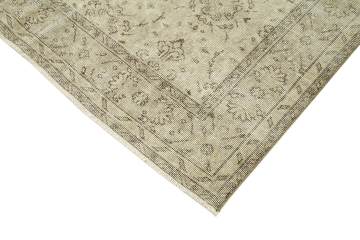 7x11 Beige Turkish Vintage Area Rug - 38829