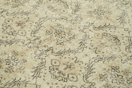 6x9 Beige Turkish Vintage Area Rug - 38891