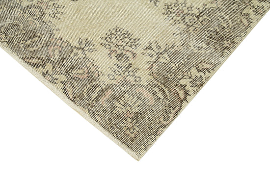 5x8 Beige Turkish Vintage Area Rug - 38895