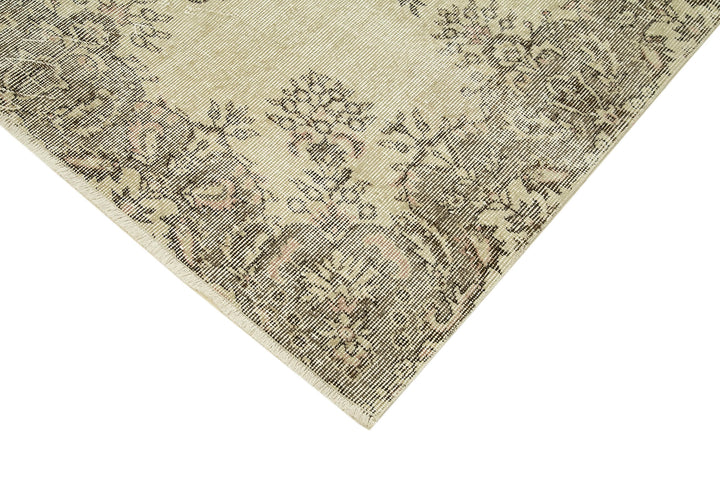 5x8 Beige Turkish Vintage Area Rug - 38895