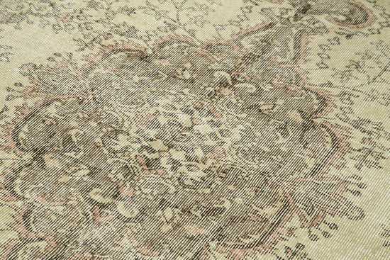 5x8 Beige Turkish Vintage Area Rug - 38895