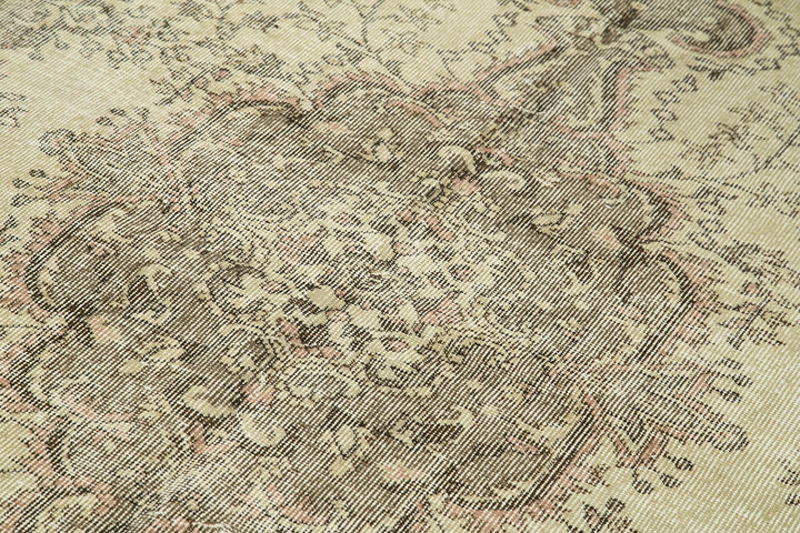 5x8 Beige Turkish Vintage Area Rug - 38895