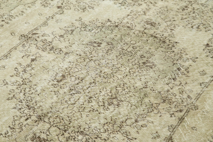 5x9 Beige Turkish Vintage Area Rug - 38904
