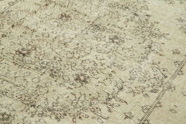 5x9 Beige Turkish Vintage Area Rug - 38907