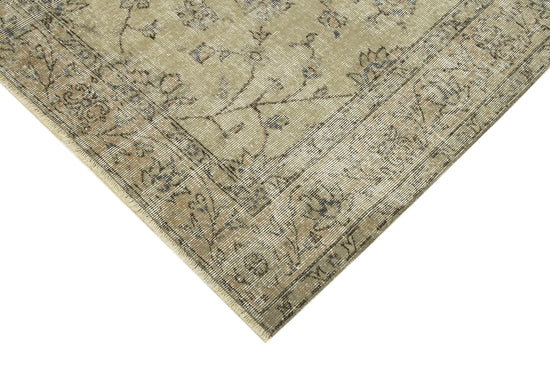 6x9 Beige Turkish Vintage Area Rug - 38910