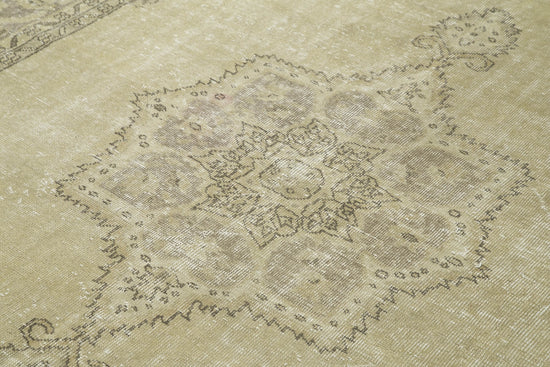 6x9 Beige Turkish Vintage Area Rug - 38912
