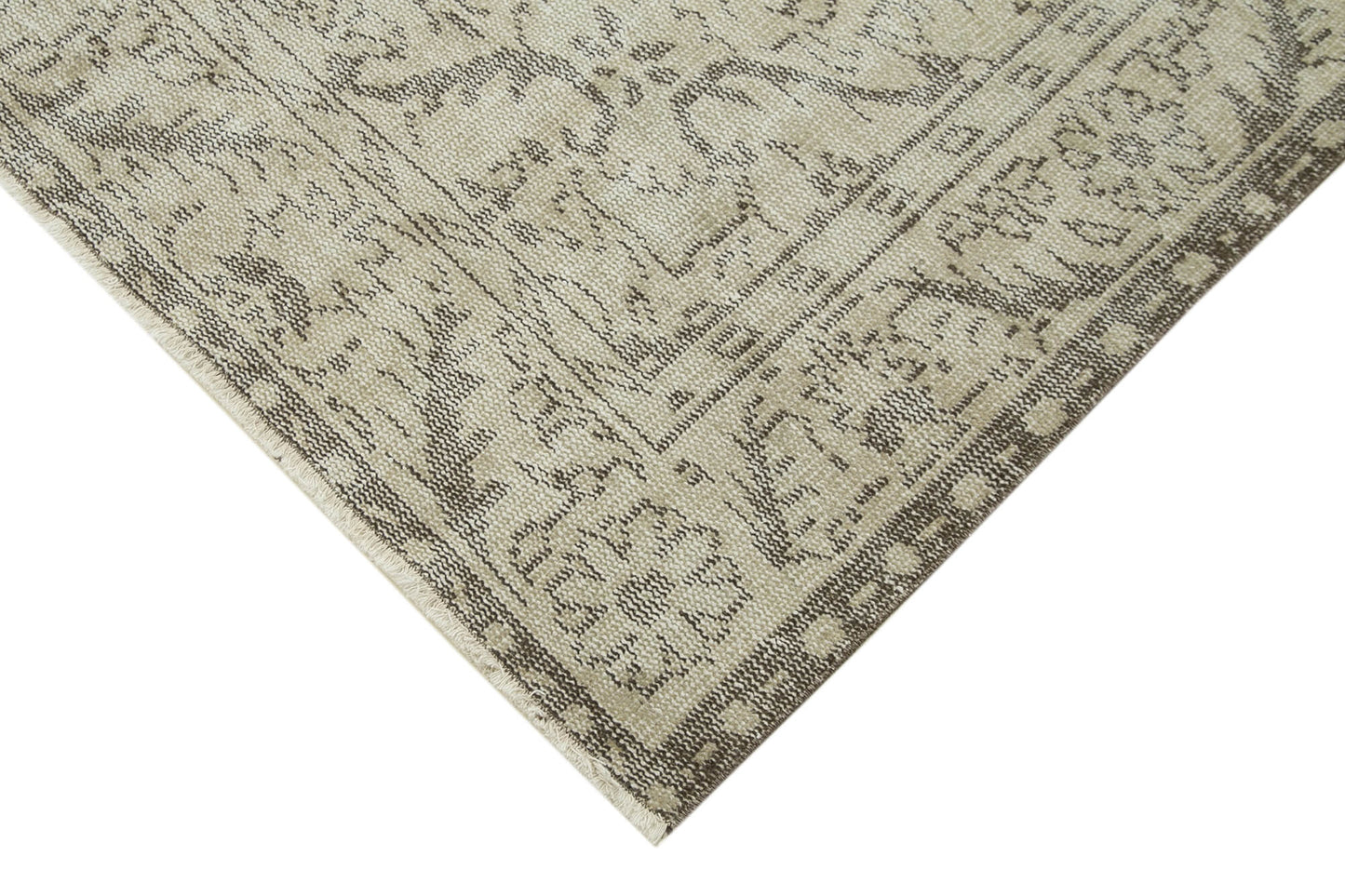 6x10 Beige Turkish Vintage Area Rug - 38919