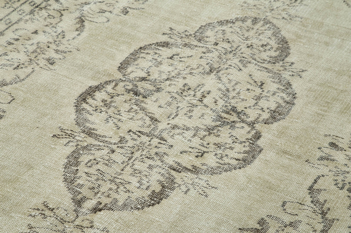 6x10 Beige Turkish Vintage Area Rug - 38919