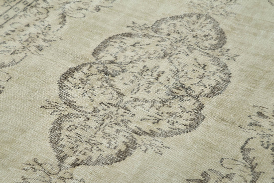 6x10 Beige Turkish Vintage Area Rug - 38919