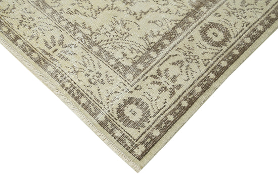 6x9 Beige Turkish Vintage Area Rug - 38932