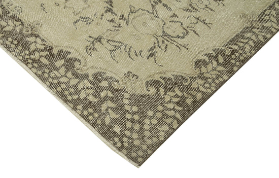 6x10 Beige Turkish Vintage Area Rug - 38935