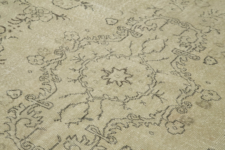 6x10 Beige Turkish Vintage Area Rug - 38935