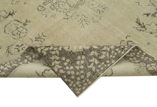 6x10 Beige Turkish Vintage Area Rug - 38935