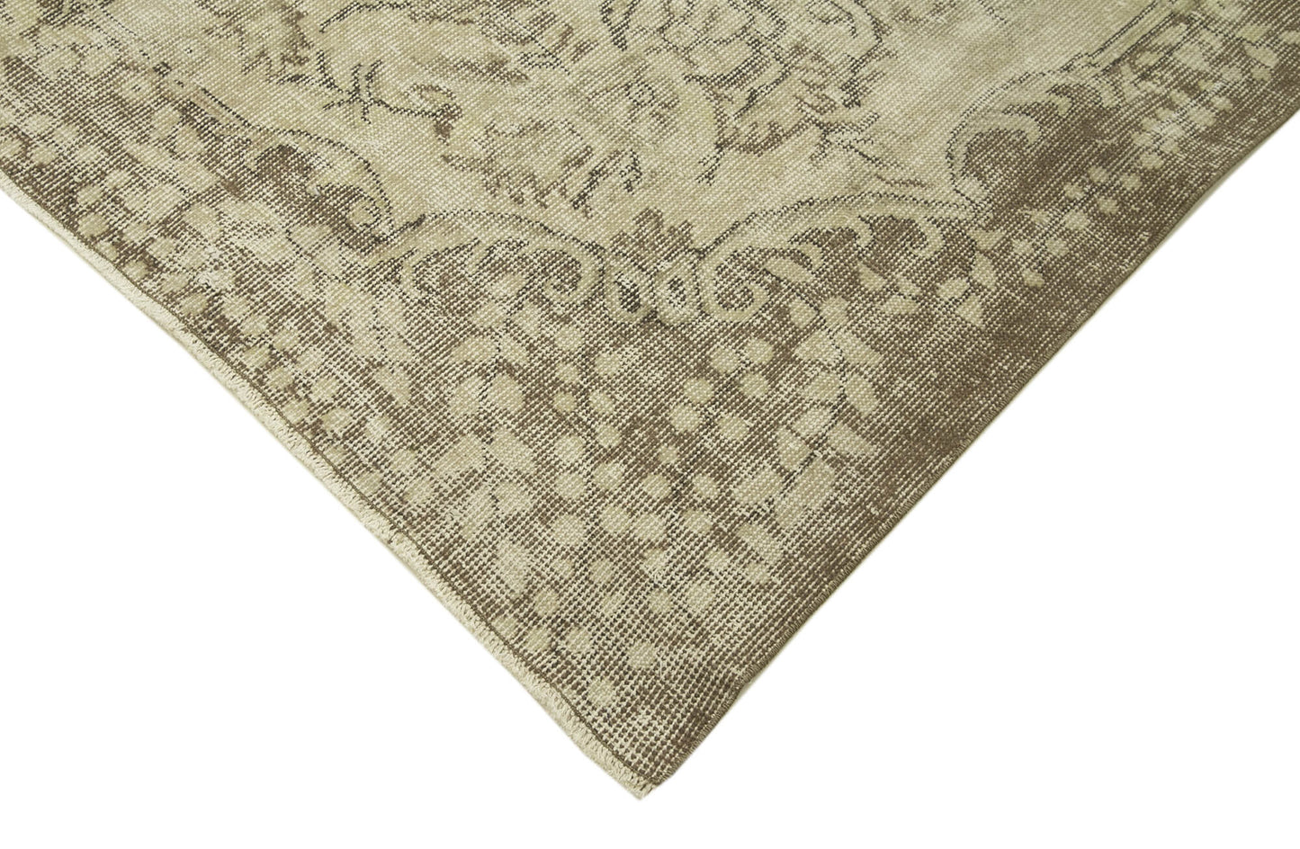 6x10 Beige Turkish Vintage Area Rug - 38936