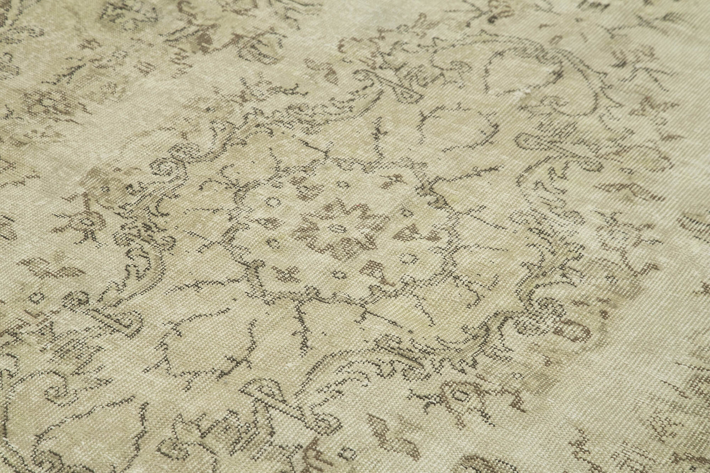 6x10 Beige Turkish Vintage Area Rug - 38936