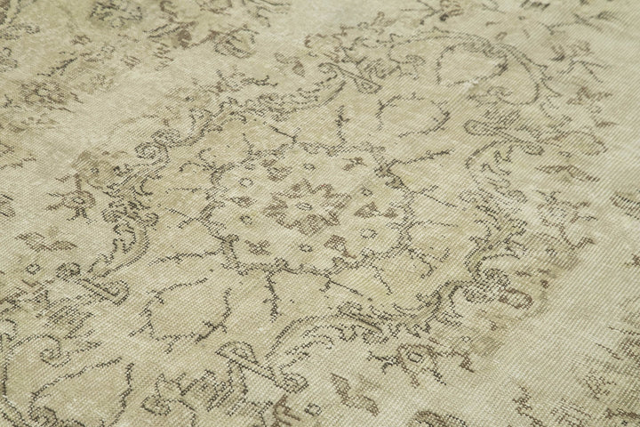 6x10 Beige Turkish Vintage Area Rug - 38936