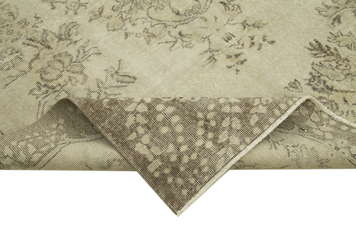 6x10 Beige Turkish Vintage Area Rug - 38936
