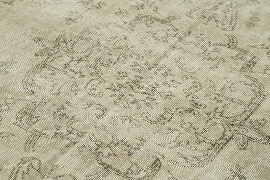 6x10 Beige Turkish Vintage Area Rug - 38940