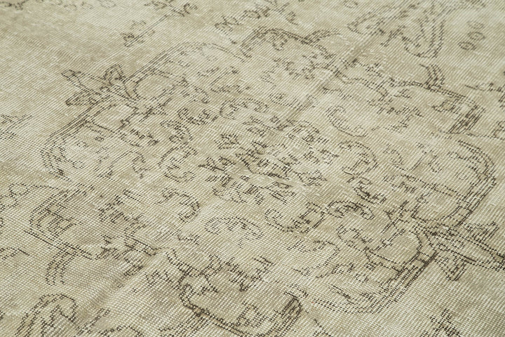 6x10 Beige Turkish Vintage Area Rug - 38940