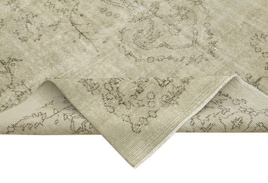 6x10 Beige Turkish Vintage Area Rug - 38940