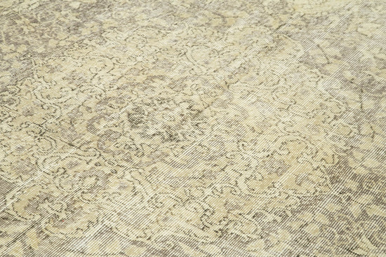 6x10 Beige Turkish Vintage Area Rug - 38951