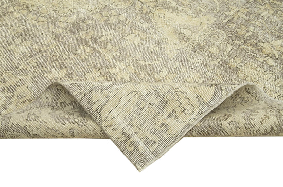 6x10 Beige Turkish Vintage Area Rug - 38951