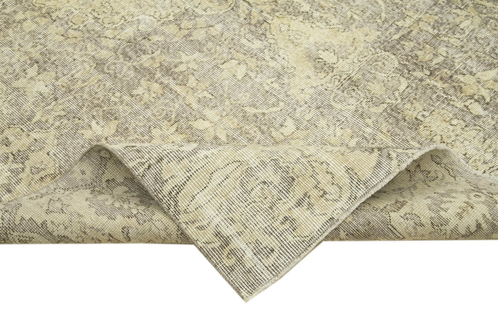 6x10 Beige Turkish Vintage Area Rug - 38951