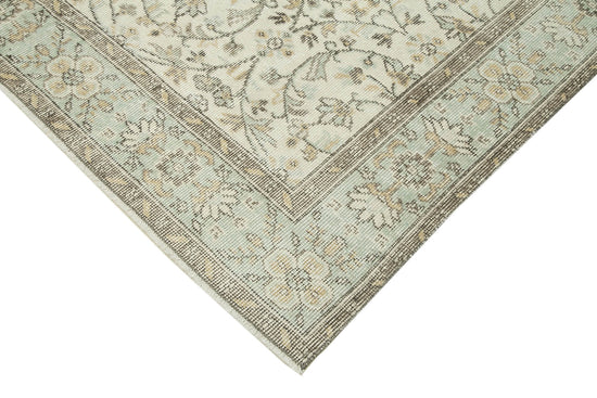 6x10 Beige Turkish Vintage Area Rug - 38952