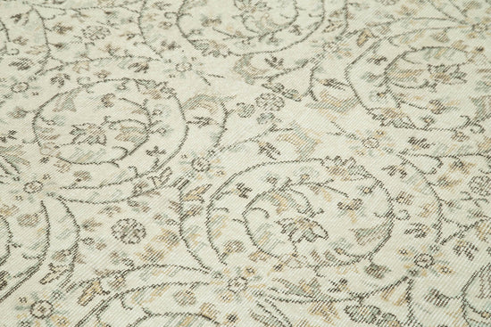 6x10 Beige Turkish Vintage Area Rug - 38952