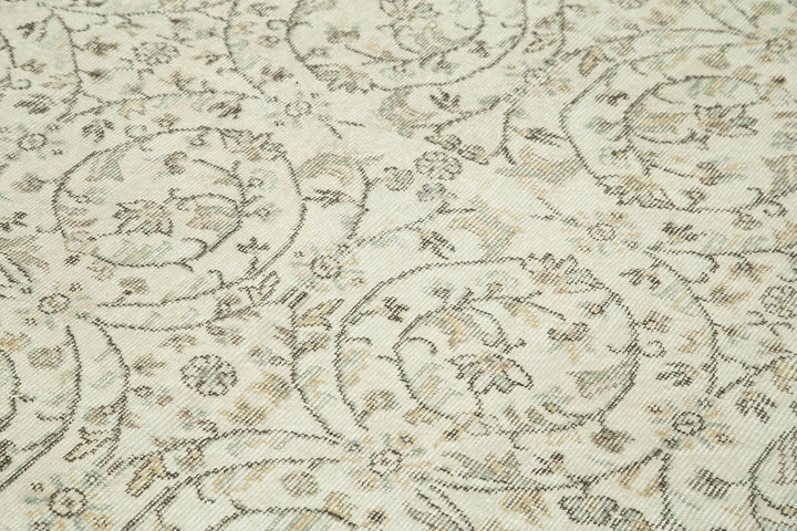 6x10 Beige Turkish Vintage Area Rug - 38952