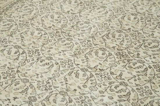6x9 Beige Turkish Vintage Area Rug - 38959