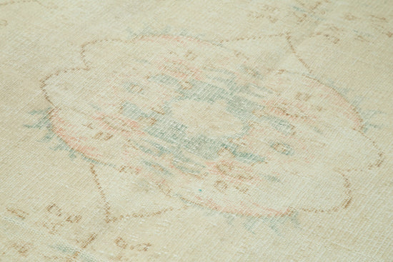 5x9 Beige Turkish Vintage Area Rug - 38964