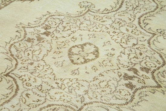6x10 Beige Turkish Vintage Area Rug - 38967