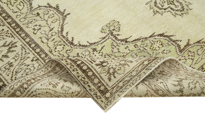 6x10 Beige Turkish Vintage Area Rug - 38967
