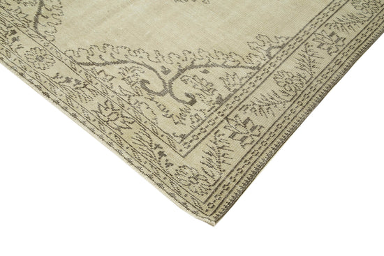 6x10 Beige Turkish Vintage Area Rug - 38984