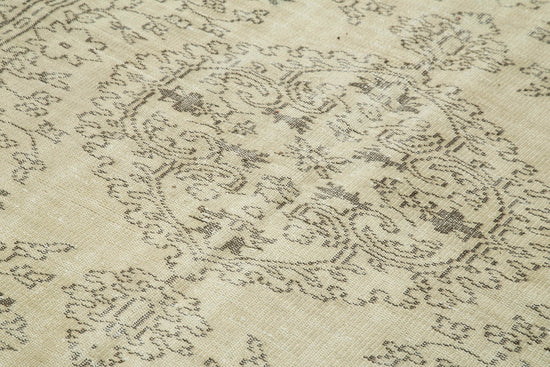 6x10 Beige Turkish Vintage Area Rug - 38984