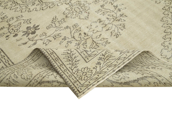 6x10 Beige Turkish Vintage Area Rug - 38984