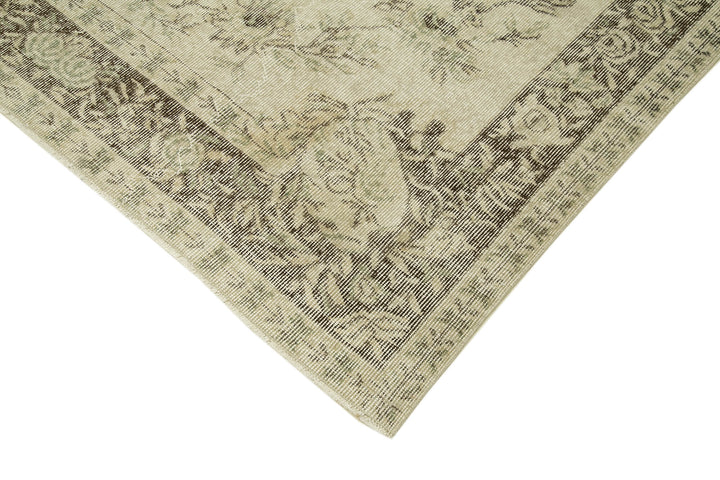 6x9 Beige Turkish Vintage Area Rug - 38985