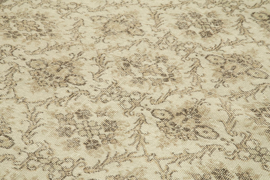 6x10 Beige Turkish Vintage Area Rug - 38987