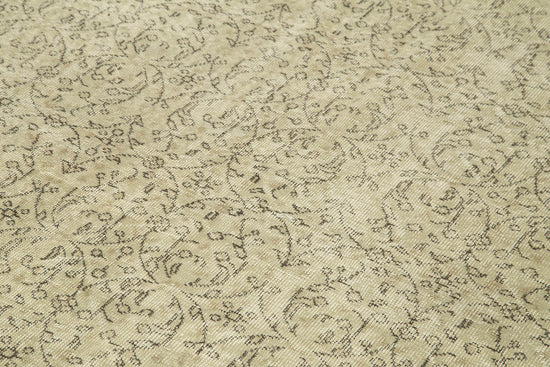 7x10 Beige Turkish Vintage Area Rug - 38989