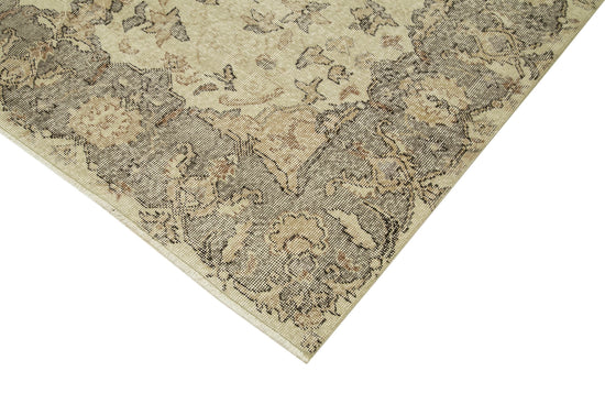 6x10 Beige Turkish Vintage Area Rug - 38997