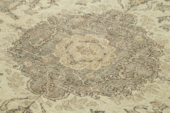 6x10 Beige Turkish Vintage Area Rug - 38997